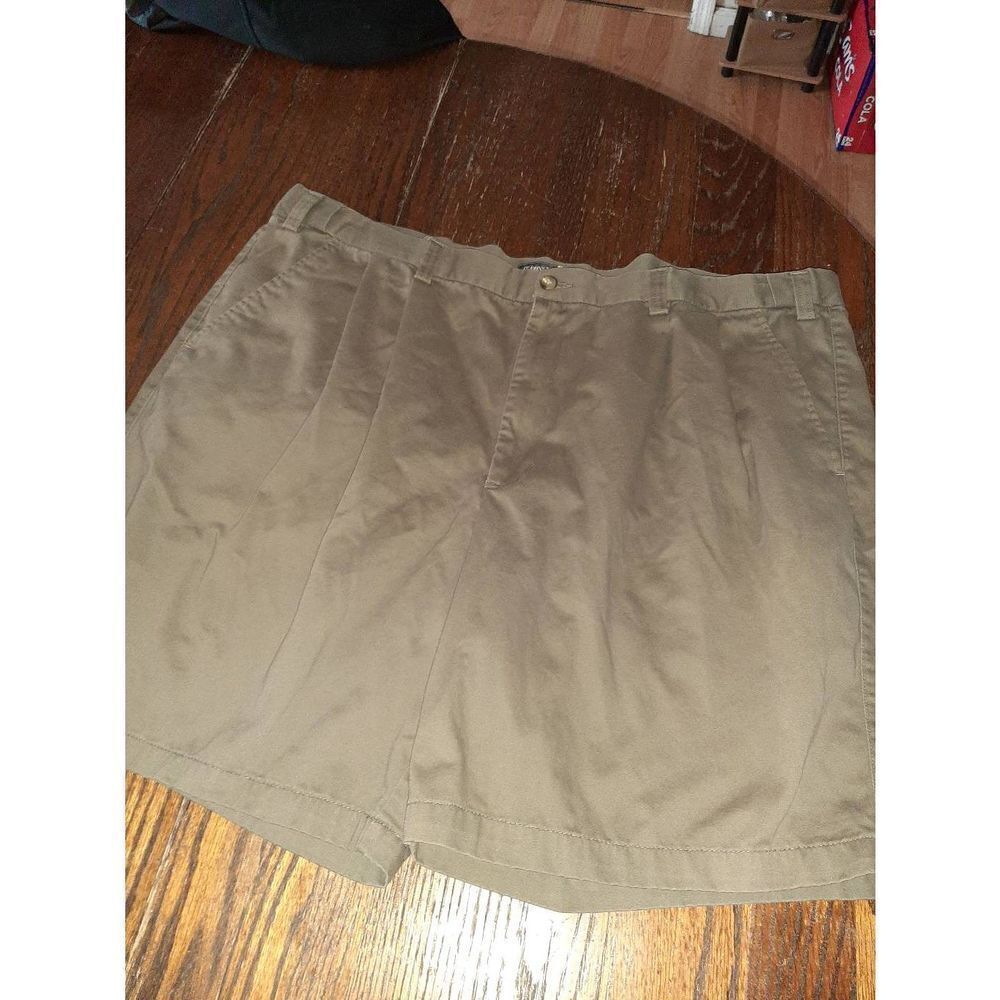 Mens Size 48 St Johns Bay Comfort Fit Brown Bermuda Shorts Perfect for Work